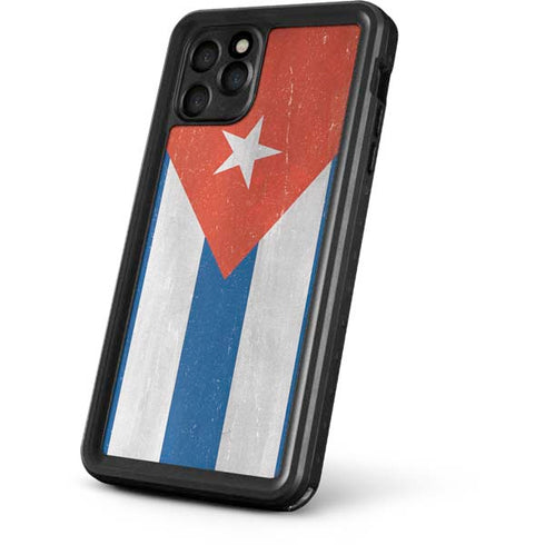 Cuban Flag Distressed iPhone 11 Pro Max Waterproof Case